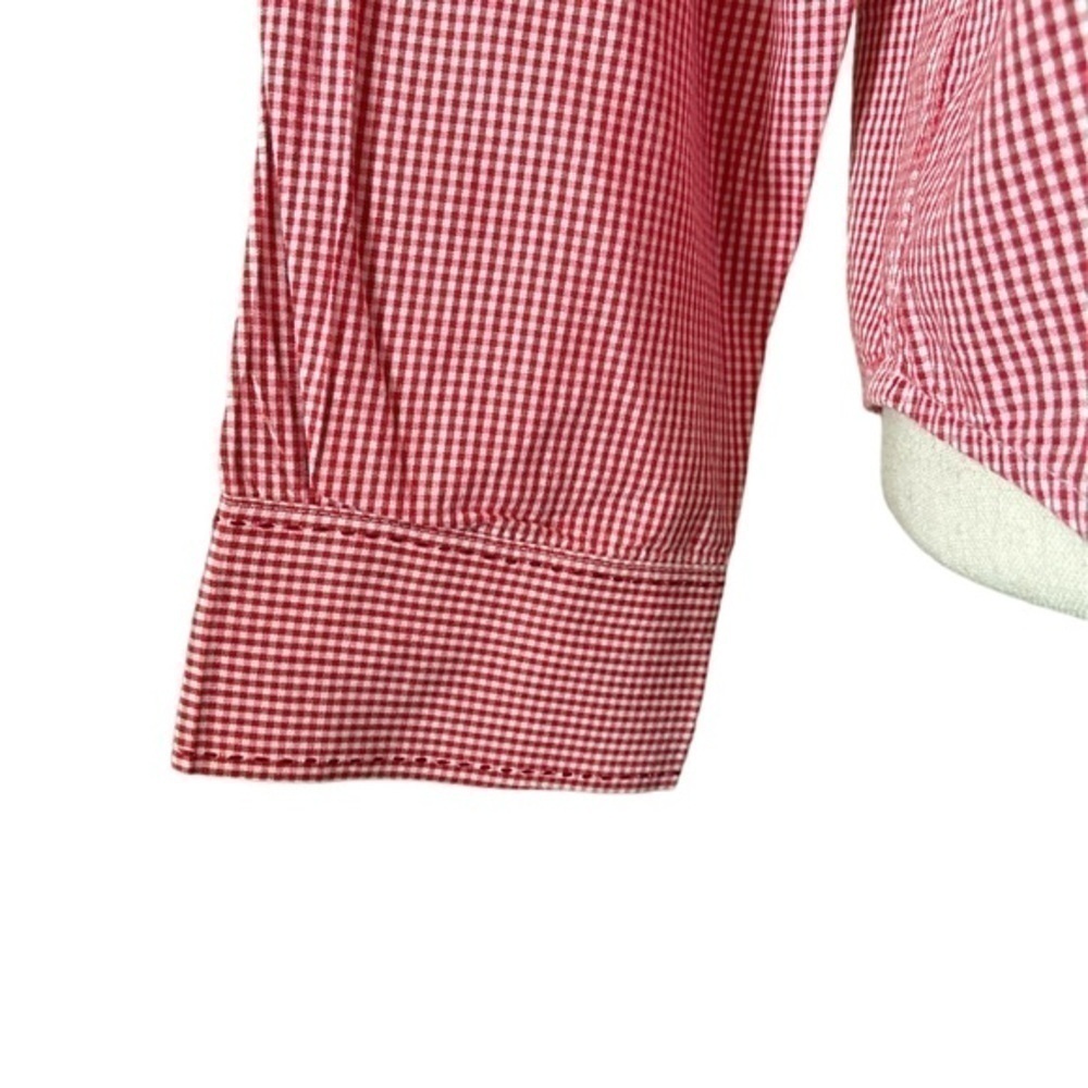 Pendleton Red And White Gingham Print Button-Down… - image 8